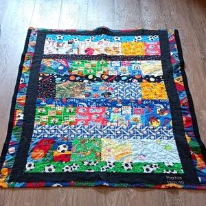 Sports Quilt Patriots Celtics & Spiderman